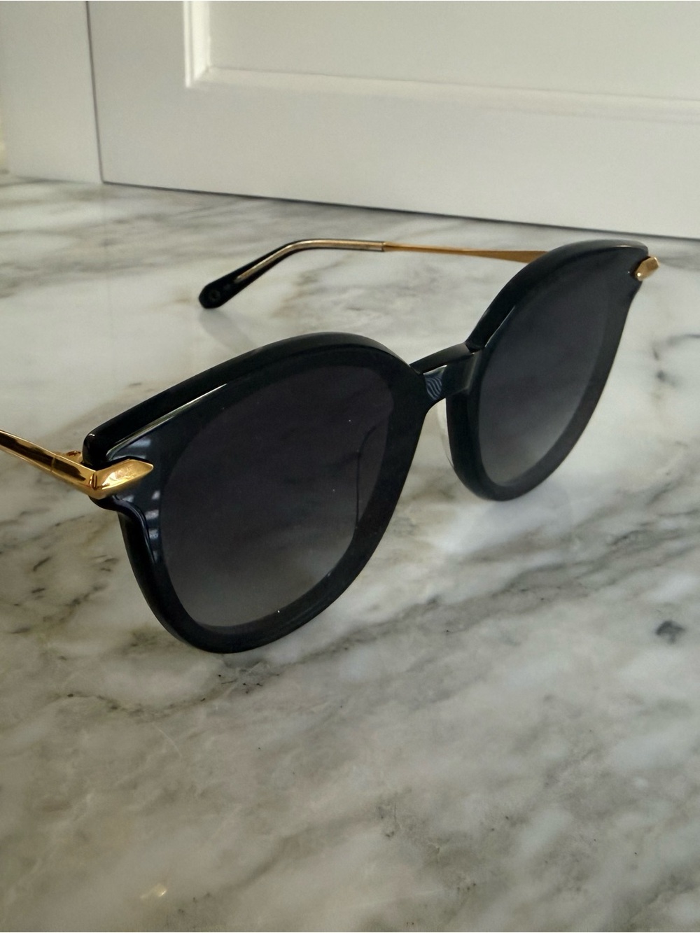 KREWE Colette Nylon Sunglasses with Gold Accents - Picture 5 of 10
